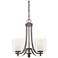 Minka Parsons Studio 18" Wide 3-Light Smoked Iron Uplight Chandelier