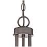 5_Minka Parsons Studio 18" Wide 3-Light Smoked Iron Uplight Chandelier more views