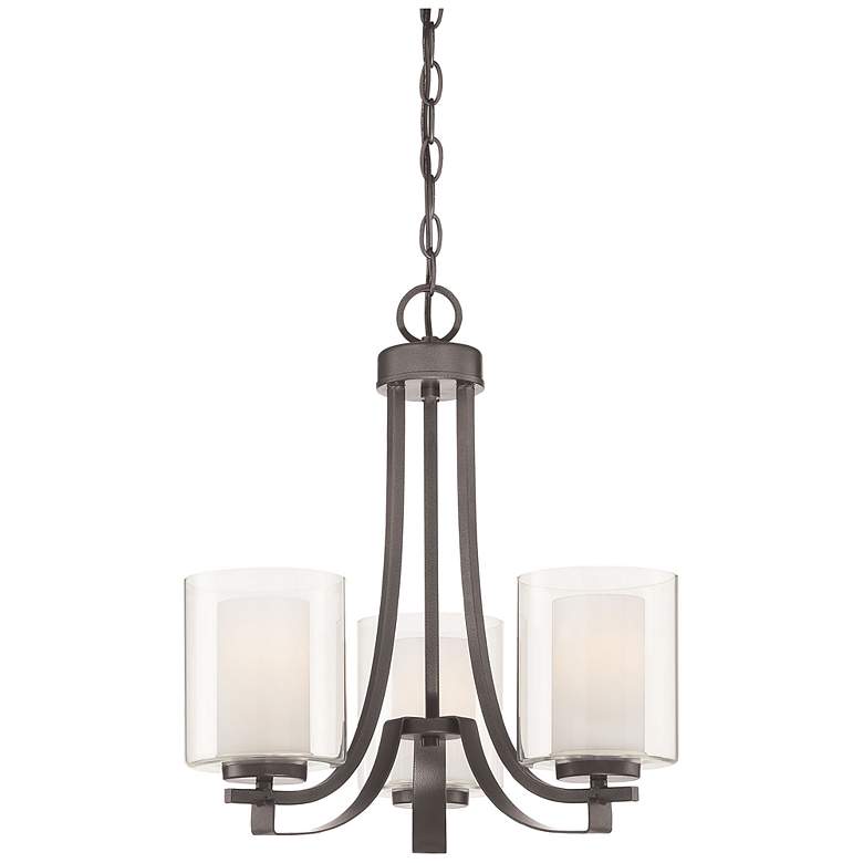 Image 6 Minka Parsons Studio 18" Wide 3-Light Smoked Iron Uplight Chandelier more views