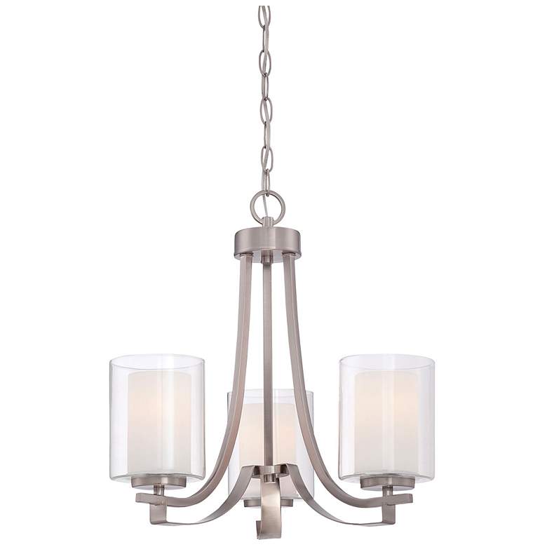 Image 3 Minka Parsons Studio 18" Wide Brushed Nickel 3-Light Chandelier