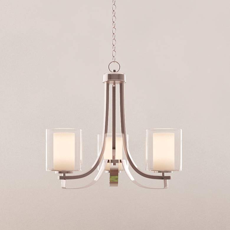 Image 2 Minka Parsons Studio 18" Wide Brushed Nickel 3-Light Chandelier
