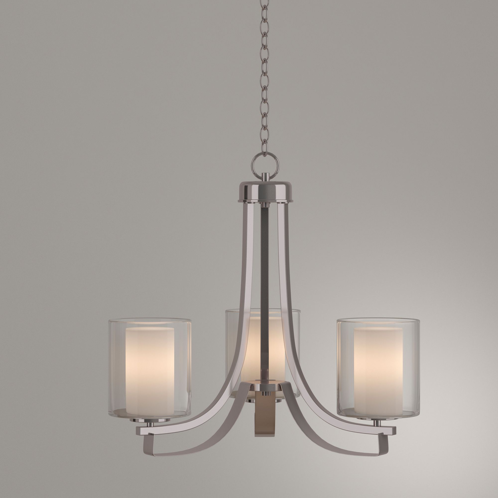 Minka Parsons Studio 18" Wide Brushed Nickel 3-Light Chandelier in scene