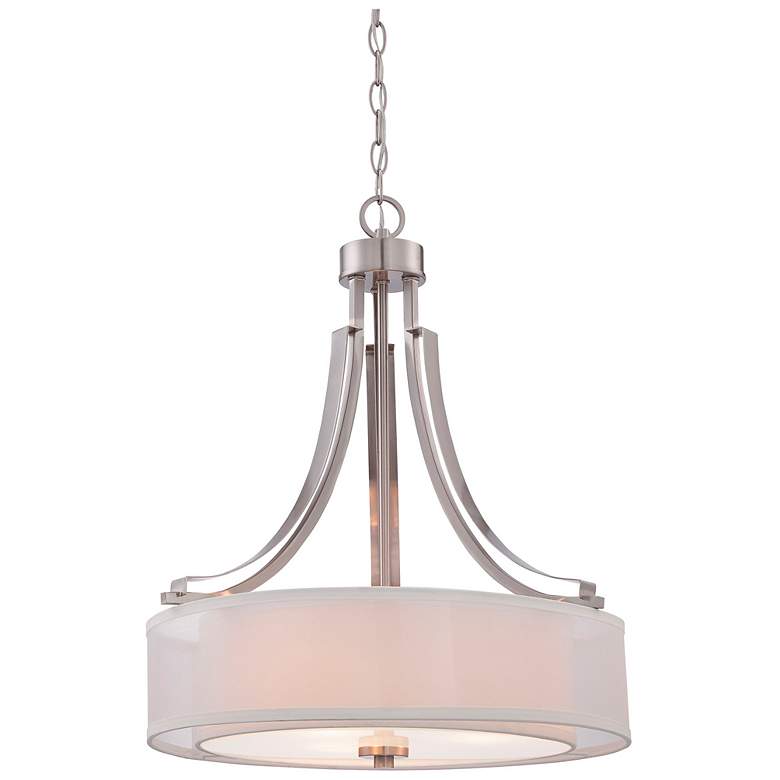 Image 3 Minka Parsons Studio 20 1/2" Wide Brushed Nickel Drum Pendant Light