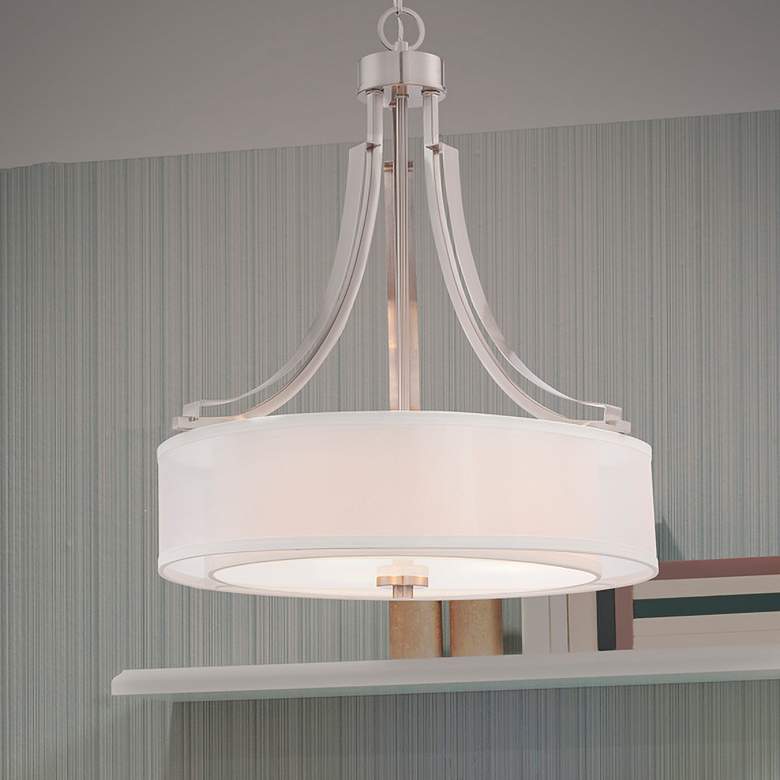 Image 2 Minka Parsons Studio 20 1/2" Wide Brushed Nickel Drum Pendant Light