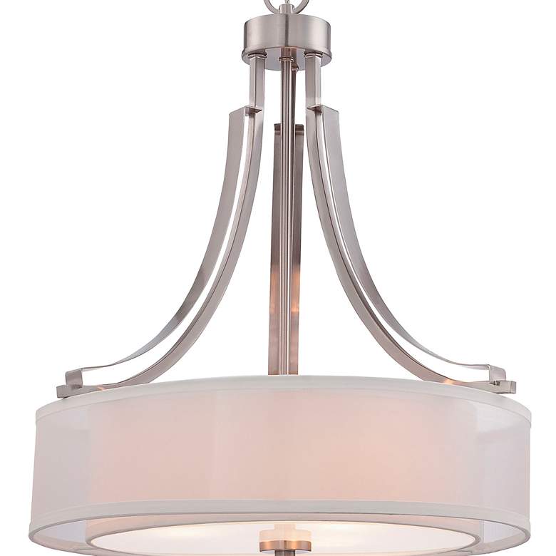 Image 4 Minka Parsons Studio 20 1/2" Wide Brushed Nickel Drum Pendant Light more views