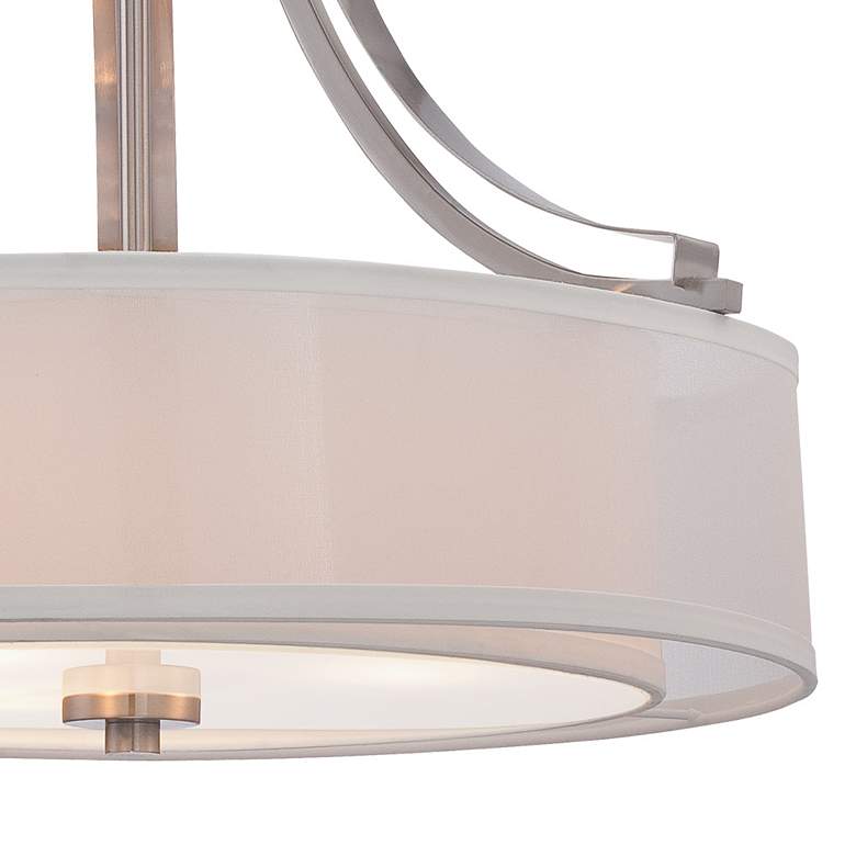 Image 6 Minka Parsons Studio 20 1/2" Wide Brushed Nickel Drum Pendant Light more views