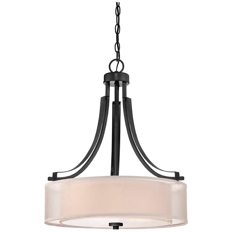 Image 1 Minka Parsons Studio 20 1/2" Wide Sand Coal Black Drum Pendant Light