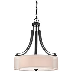 Minka Parsons Studio 20 1/2" Wide Sand Coal Black Drum Pendant Light