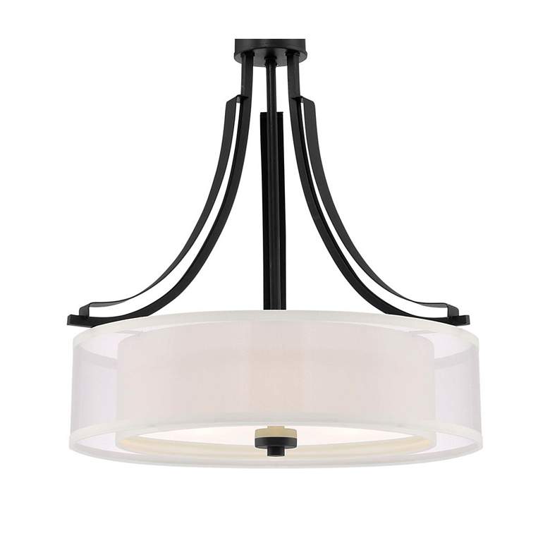 Image 2 Minka Parsons Studio 20 1/2" Wide Sand Coal Black Drum Pendant Light more views