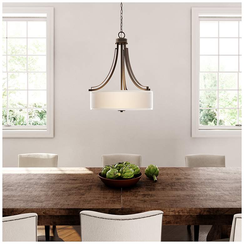 Image 3 Minka Parsons Studio 20 1/2" Wide Smoked Iron Drum Pendant Light more views