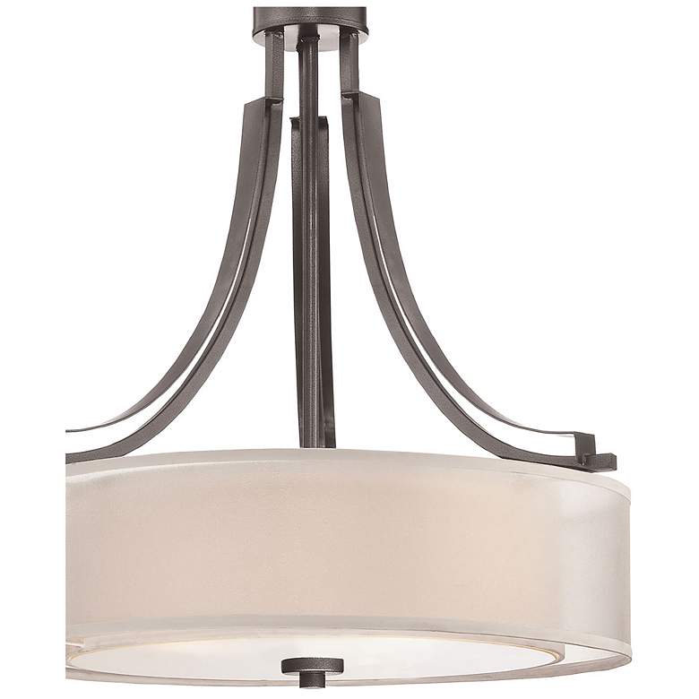 Image 5 Minka Parsons Studio 20 1/2" Wide Smoked Iron Drum Pendant Light more views