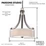 Minka Parsons Studio 20 1/2" Wide Smoked Iron Drum Pendant Light