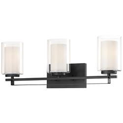 Minka Parsons Studio 24" Wide Sand Coal 3-Light Bath Vanity Light