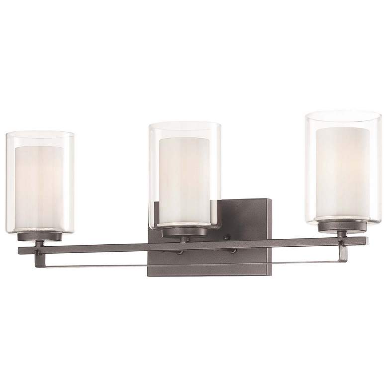 Image 1 Minka Parsons Studio 24" Wide Smoked Iron Bath Light