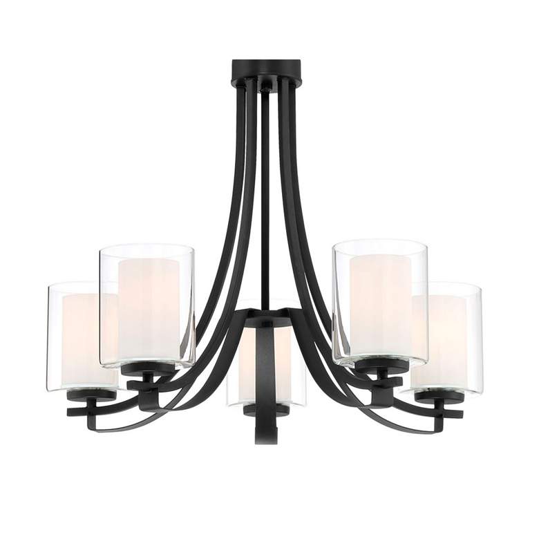 Image 3 Minka Parsons Studio 25 1/2" Wide Sand Coal 5-Light Chandelier more views