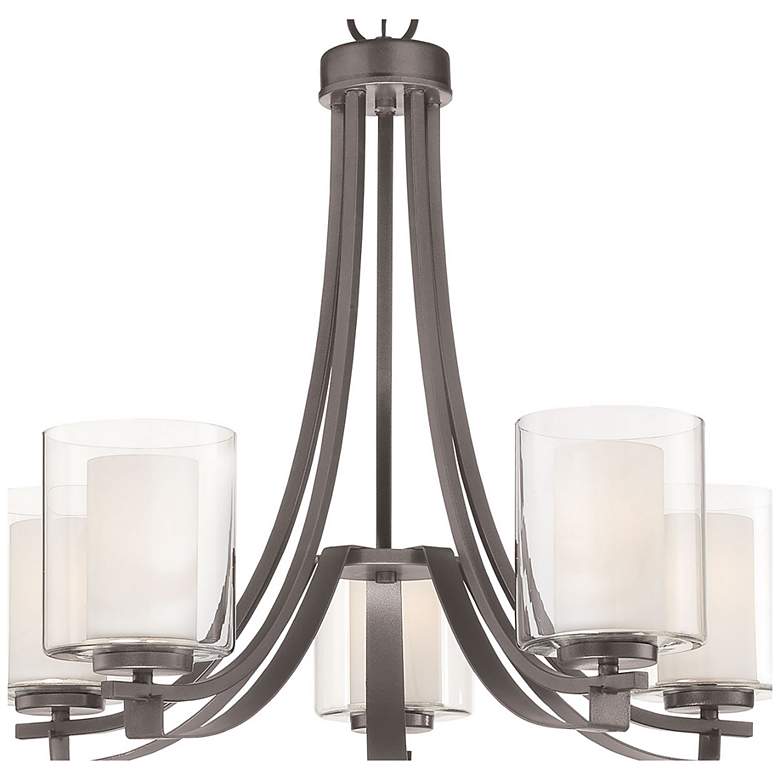 Image 4 Minka Parsons Studio 25 1/2" Wide Smoked Iron 5-Light Chandelier more views
