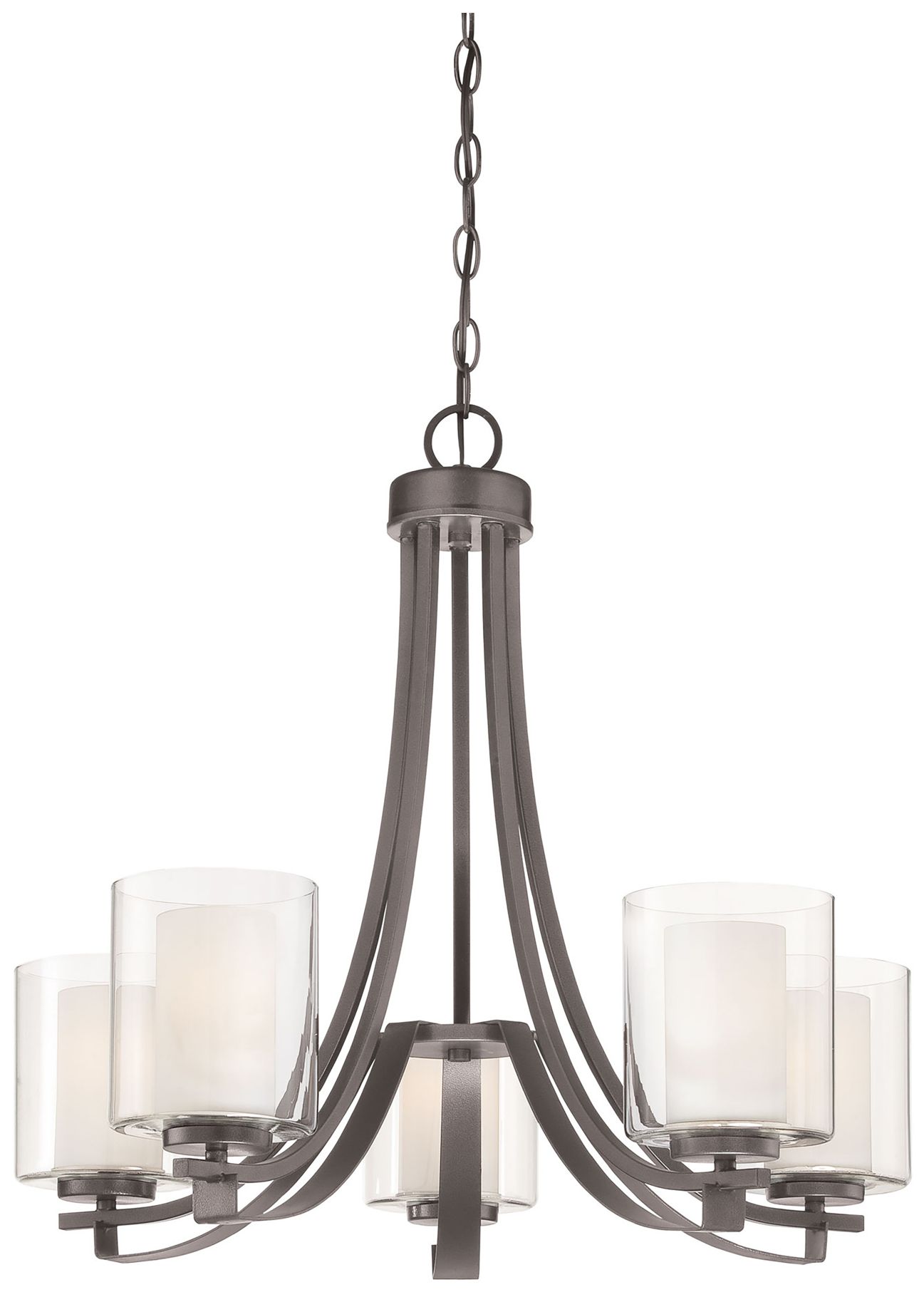 Image 6 Minka Parsons Studio 25 1/2" Wide Smoked Iron 5-Light Chandelier more views