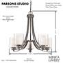 7_Minka Parsons Studio 25 1/2" Wide Smoked Iron 5-Light Chandelier more views