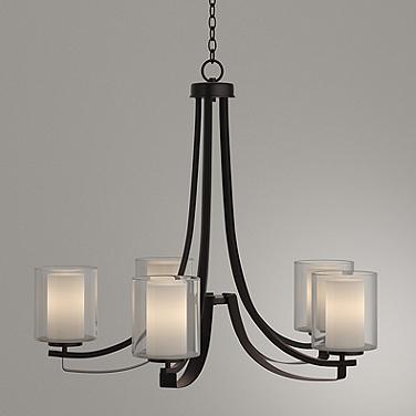Minka Parsons Studio 25 1/2" Wide Smoked Iron 5-Light Chandelier