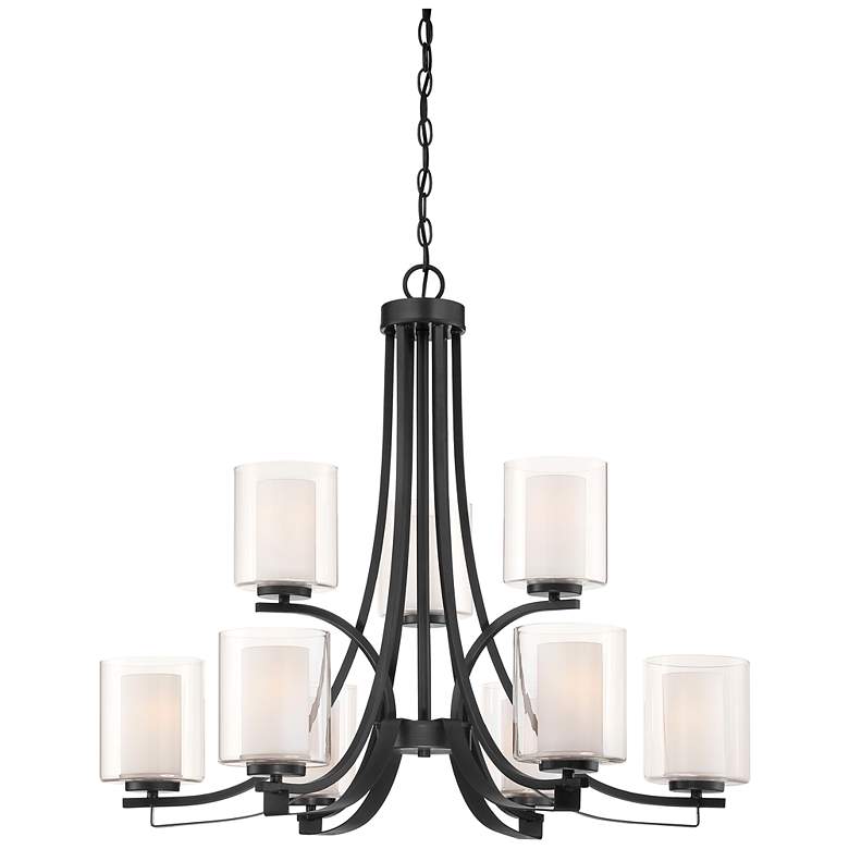 Image 2 Minka Parsons Studio 31 1/2" Wide Sand Coal Black 9-Light Chandelier