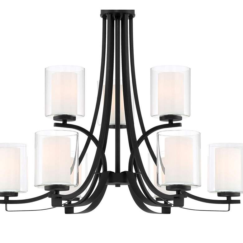 Image 3 Minka Parsons Studio 31 1/2" Wide Sand Coal Black 9-Light Chandelier more views