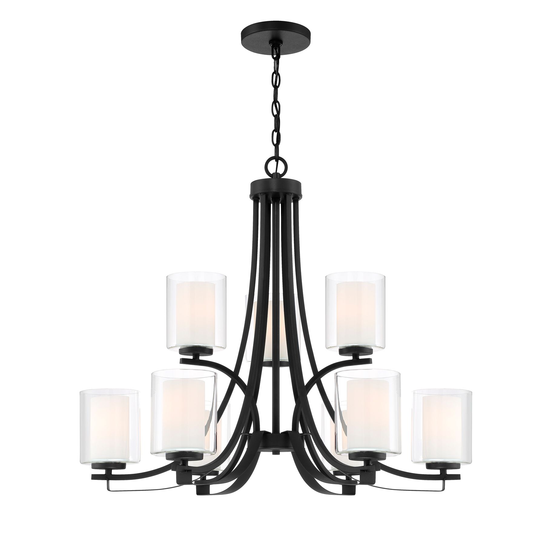 Minka Parsons Studio 31 1/2" Wide Sand Coal Black 9-Light Chandelier