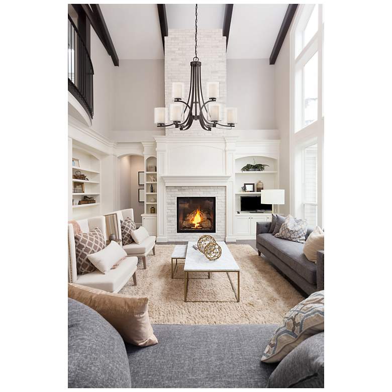 Image 3 Minka Parsons Studio 31 1/2" Wide Smoked Iron 9-Light Chandelier more views