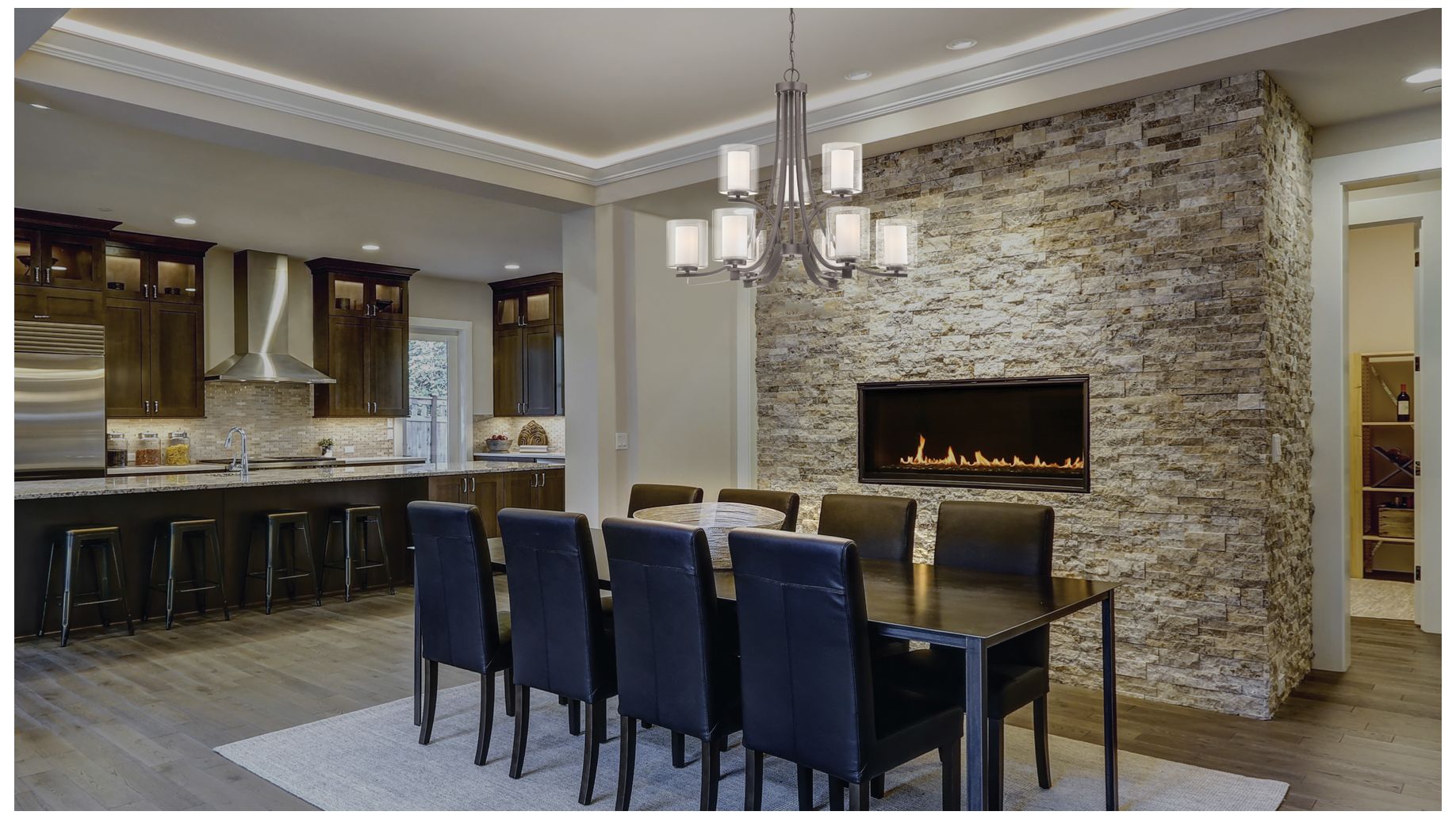 Image 4 Minka Parsons Studio 31 1/2" Wide Smoked Iron 9-Light Chandelier more views