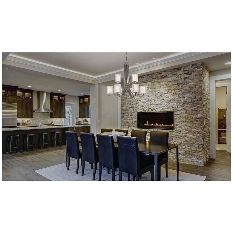 Image 4 Minka Parsons Studio 31 1/2" Wide Smoked Iron 9-Light Chandelier more views