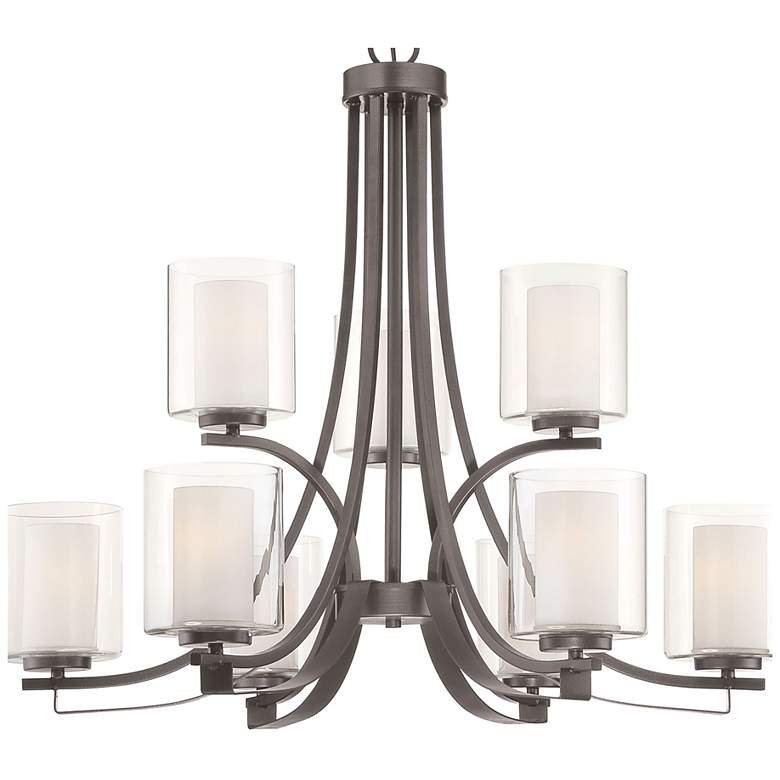 Image 5 Minka Parsons Studio 31 1/2" Wide Smoked Iron 9-Light Chandelier more views