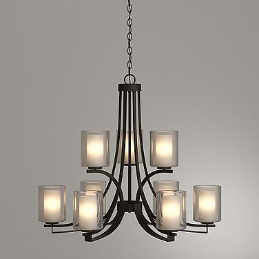 Minka Parsons Studio 31 1/2" Wide Smoked Iron 9-Light Chandelier