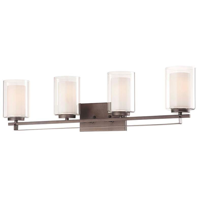 Image 2 Minka Parsons Studio 32 1/2 inchW Smoked Iron 4-Light Bath Light