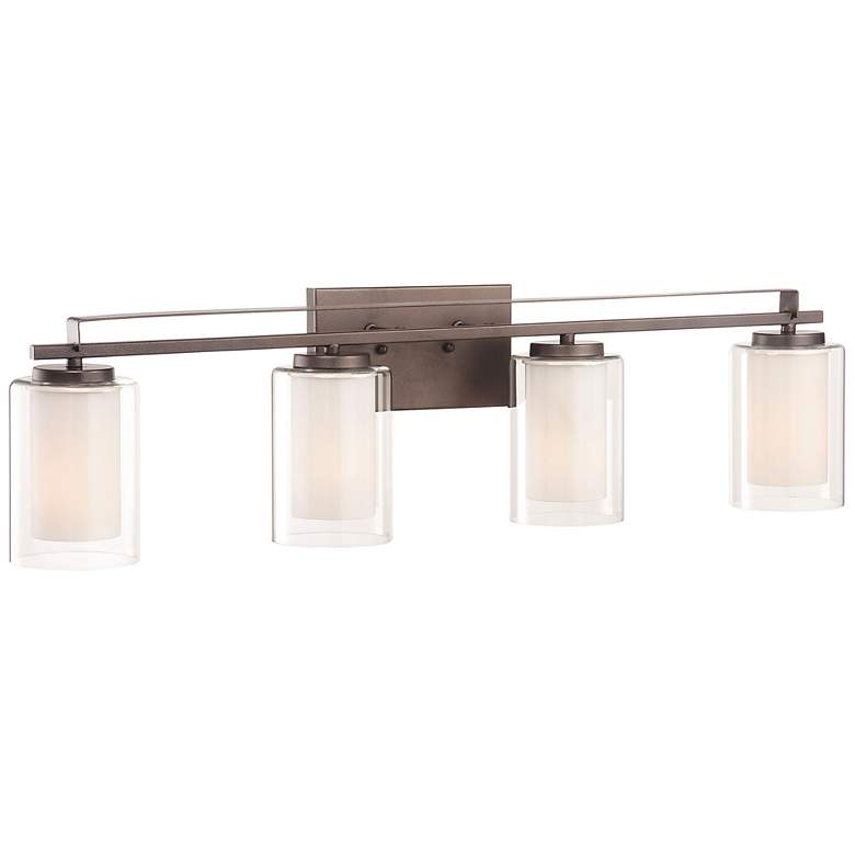 Image 3 Minka Parsons Studio 32 1/2"W Smoked Iron 4-Light Bath Light more views