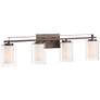 3_Minka Parsons Studio 32 1/2"W Smoked Iron 4-Light Bath Light more views
