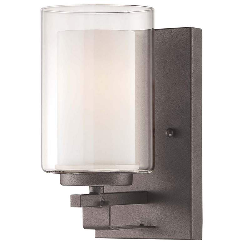 Image 2 Minka Parsons Studio 8 3/4" High Smoked Iron Wall Sconce