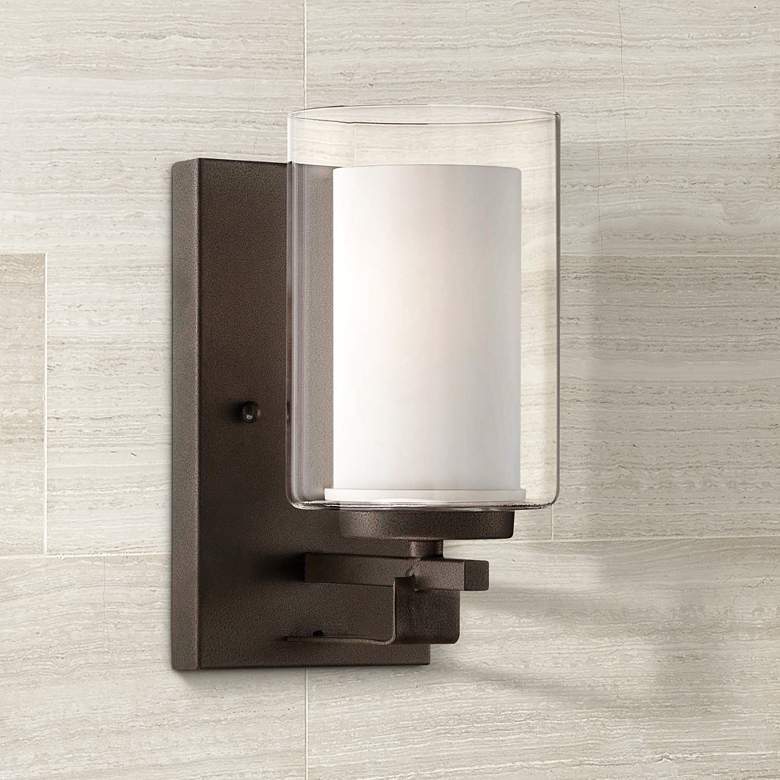 Image 1 Minka Parsons Studio 8 3/4" High Smoked Iron Wall Sconce