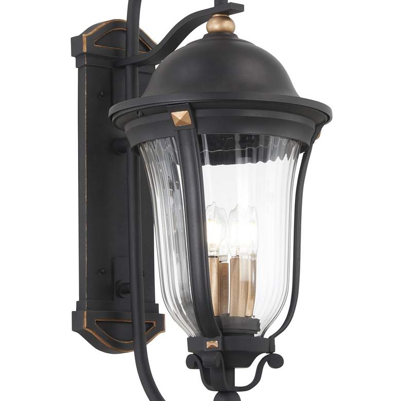 Image 3 Minka Peale Street 21 3/4" Sand Coal and Gold Outdoor Wall Light more views