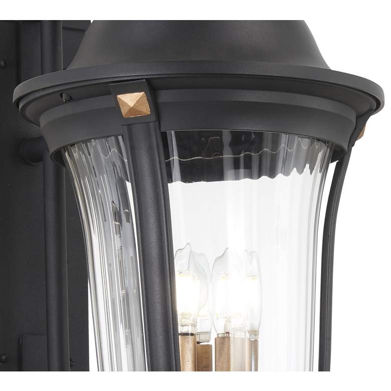 Image 4 Minka Peale Street 21 3/4" Sand Coal and Gold Outdoor Wall Light more views