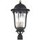 Minka Peale Street 25" Sand Coal and Vermeil Gold Outdoor Post Light