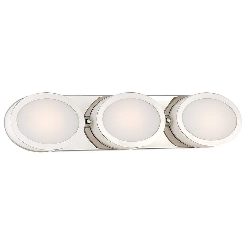 Image 1 Minka Pearl 23 3/4 inch Wide LED Polished Nickel Bath Light