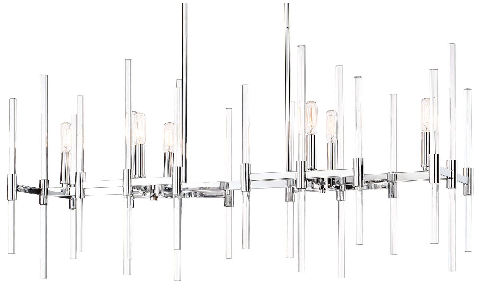 Image 4 Minka Pillar 38 1/4" Wide Chrome 6-Light Modern Island Chandelier more views