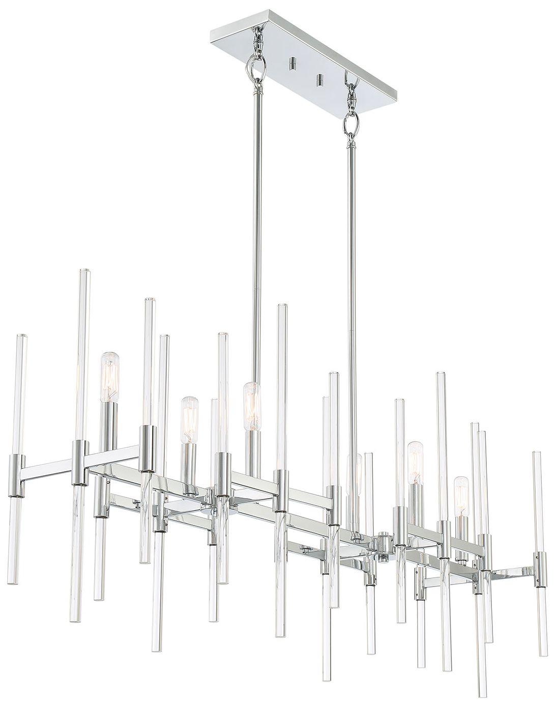 Image 7 Minka Pillar 38 1/4" Wide Chrome 6-Light Modern Island Chandelier more views
