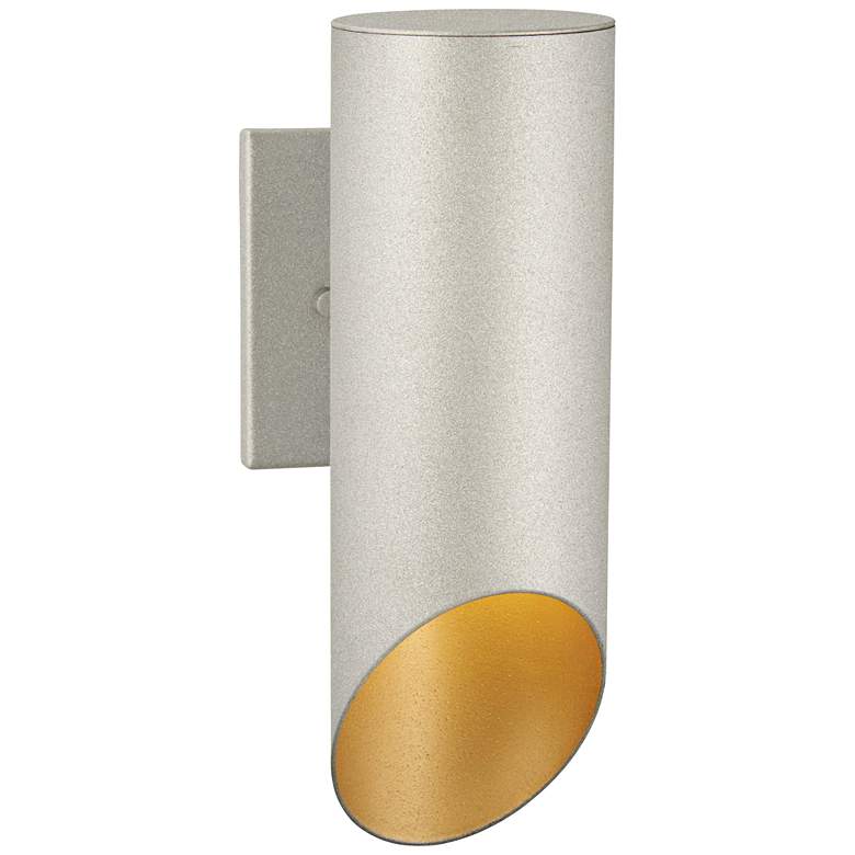 Image 1 Minka Pineview Slope 12 1/2" Sand Silver Modern Outdoor Wall Light