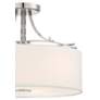 3_Minka Poleis 16 1/2" Wide Brushed Nickel Semi Flush Drum Ceiling Light more views