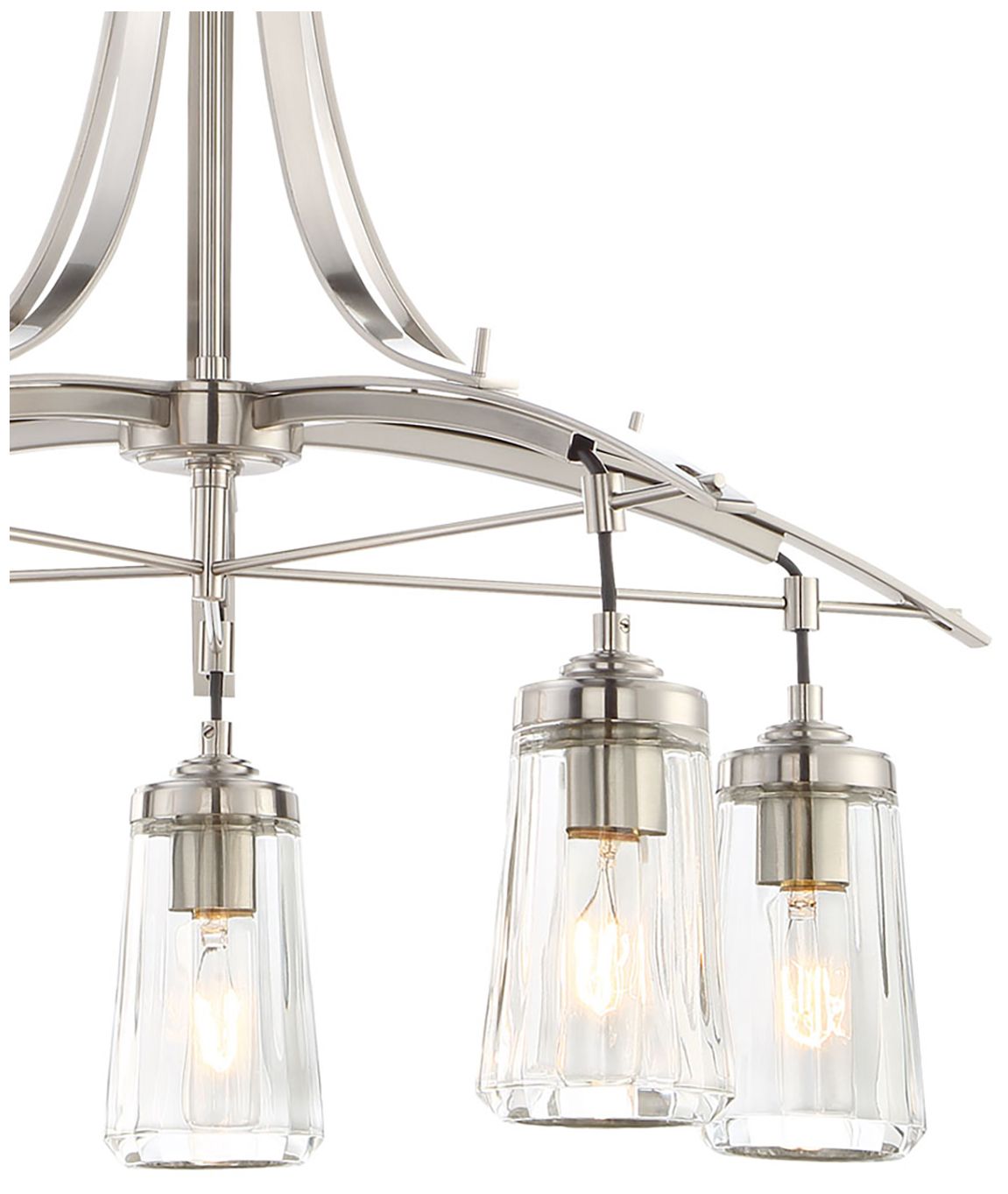 Image 3 Minka Poleis 26 1/2" Wide Brushed Nickel 5-Light Chandelier more views