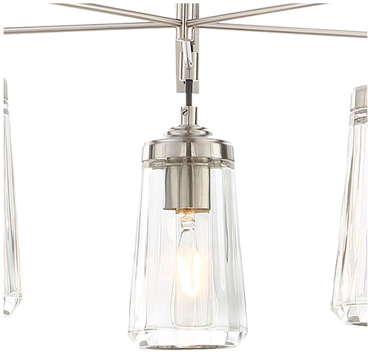 Image 4 Minka Poleis 26 1/2" Wide Brushed Nickel 5-Light Chandelier more views