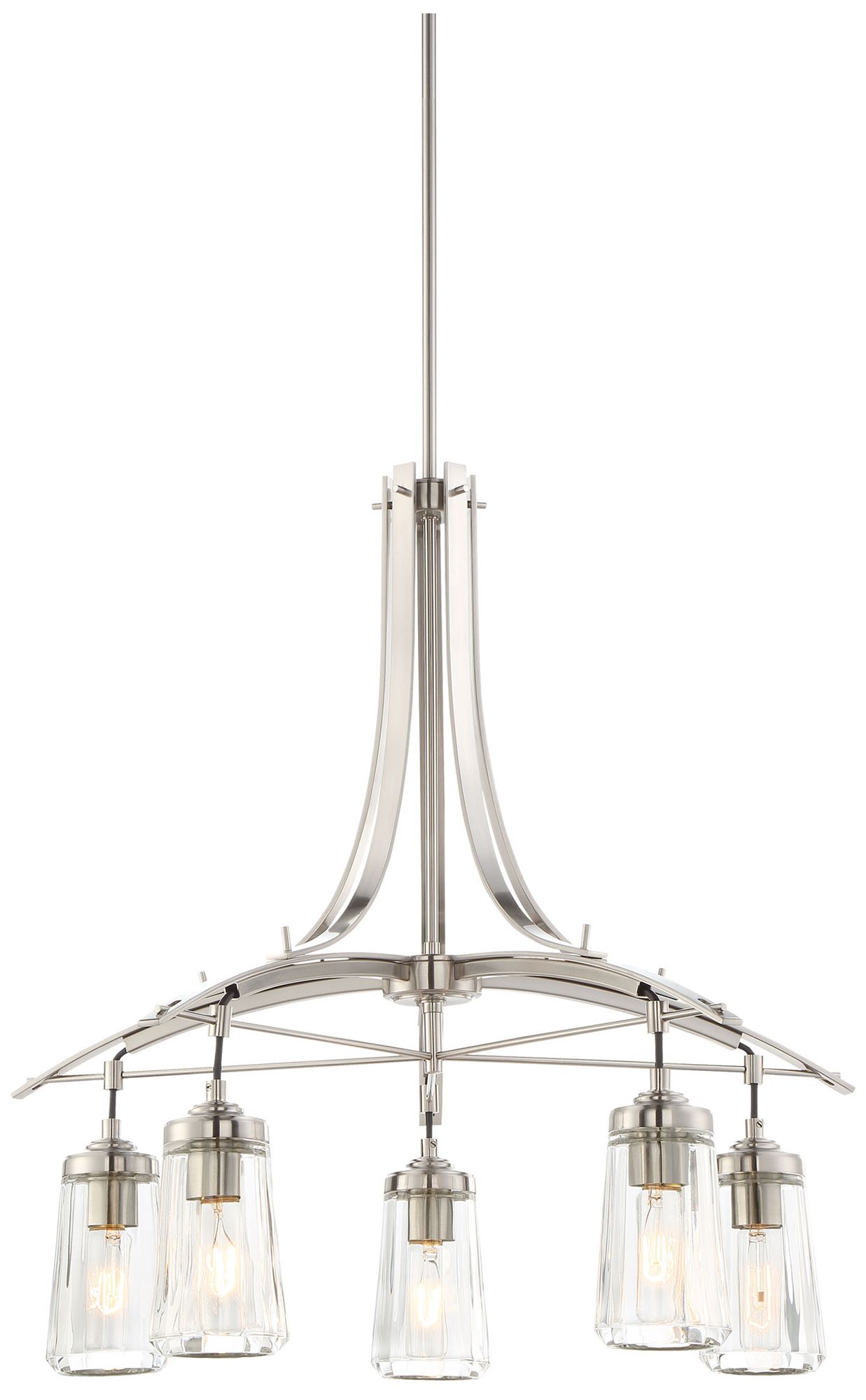 Image 5 Minka Poleis 26 1/2" Wide Brushed Nickel 5-Light Chandelier more views