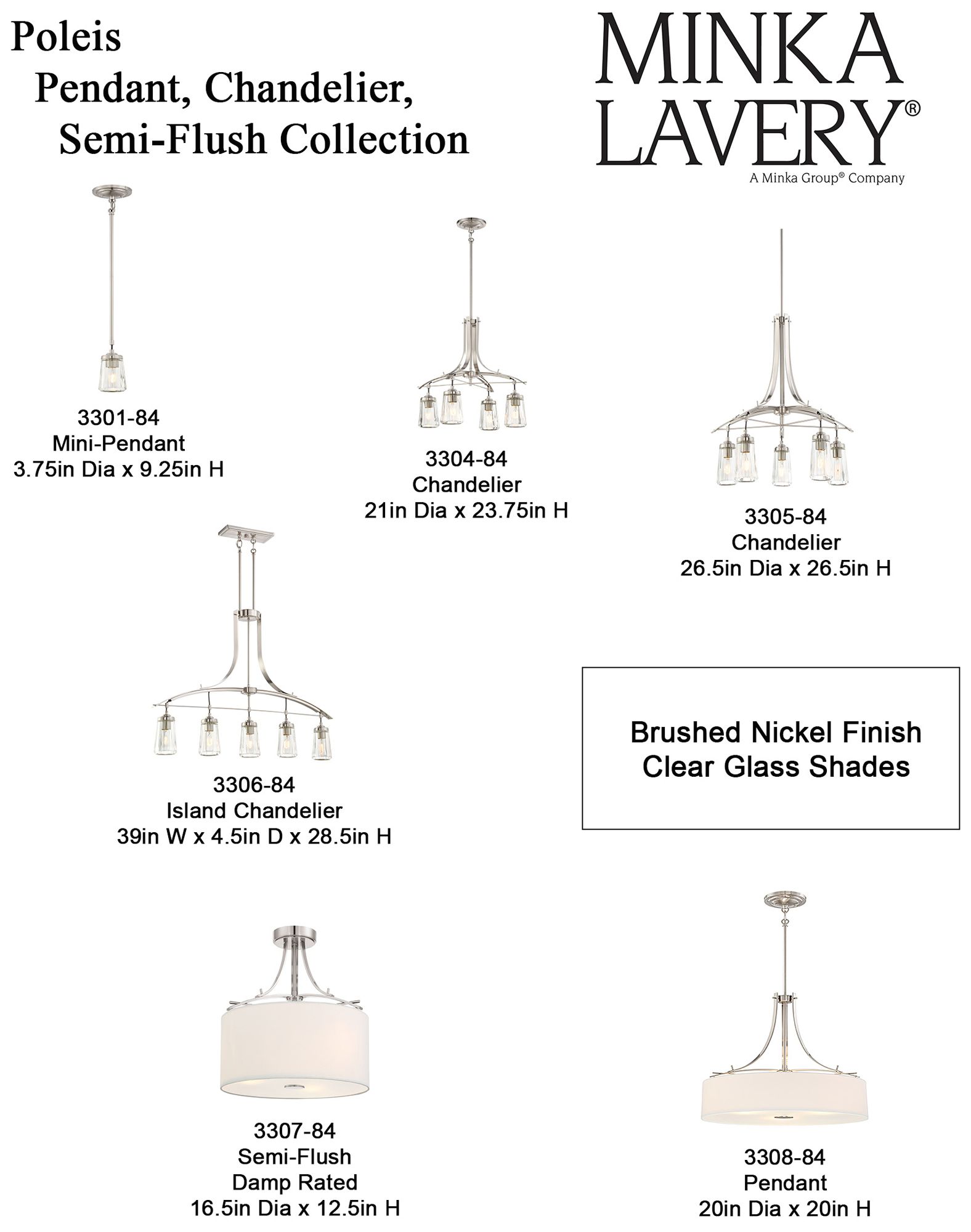 Image 6 Minka Poleis 26 1/2" Wide Brushed Nickel 5-Light Chandelier more views