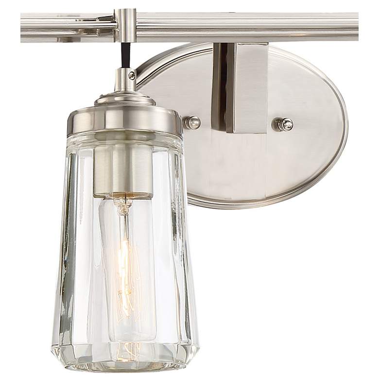 Image 4 Minka Poleis 32" Wide 4-Light Brushed Nickel Bath Vanity Light more views