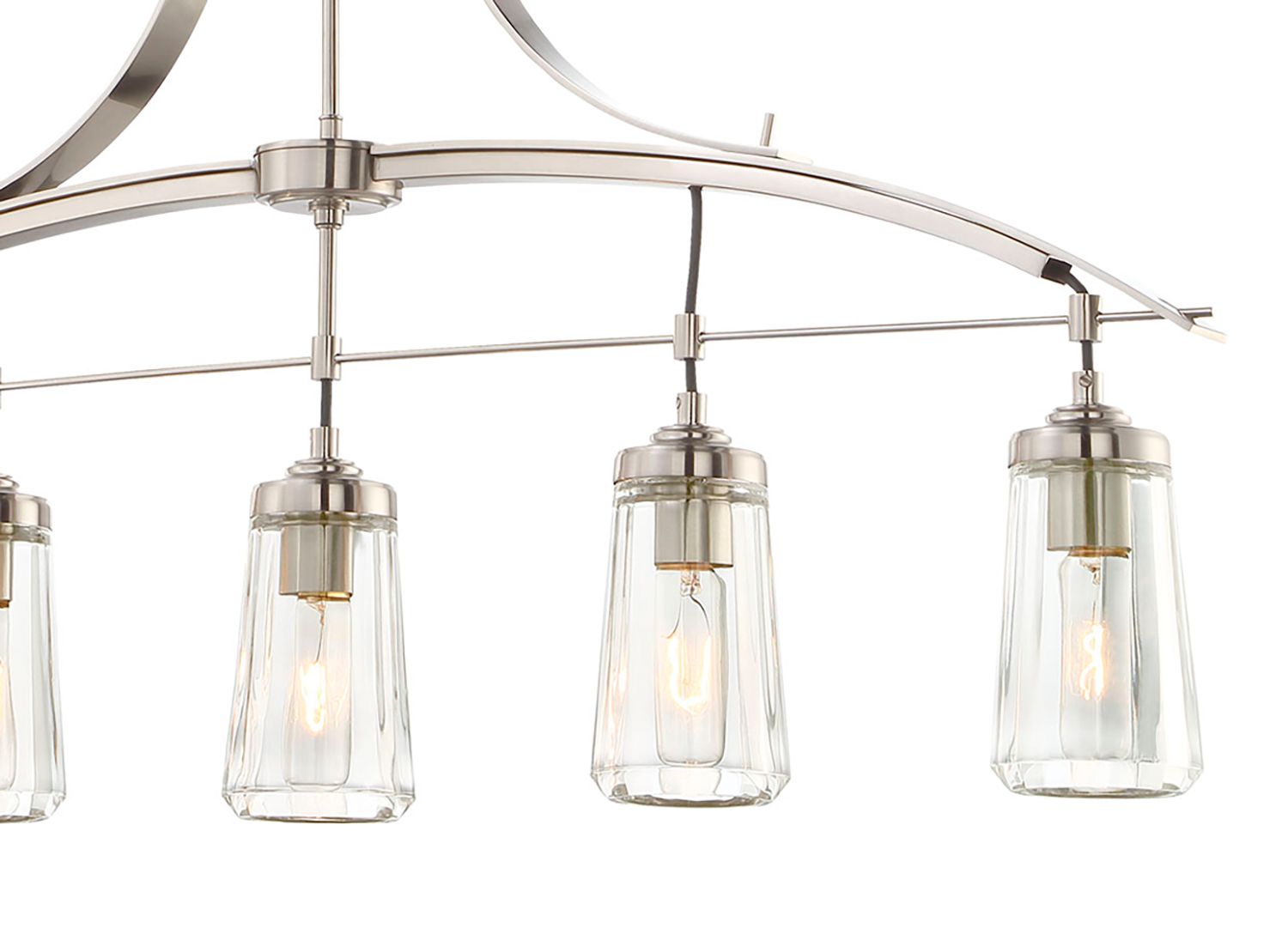 Image 4 Minka Poleis 39" Wide Brushed Nickel Kitchen Island Light Chandelier more views